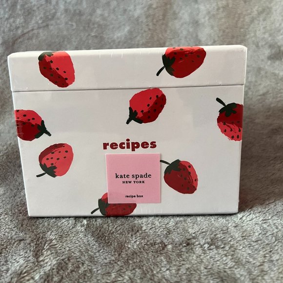 kate spade Kitchen Kate Spade Strawberries Recipe Card Box Nwt Poshmark